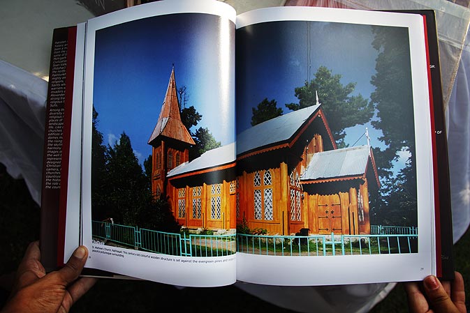 A church in Nathia Gali is displayed in this photograph of the book.
