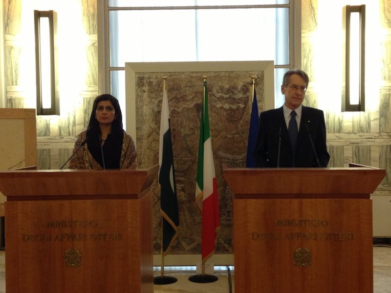 Book launch-Churches of Pakistan Rome, Italy (translation in Italian language) , foreign minister from Pakistan and Italy speaking on the occasion of book launching in Rome, Italy