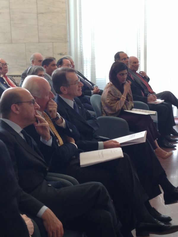 Book launch-Churches of Pakistan Rome, Italy (translation in Italian language) , foreign minister from Pakistan and Italy speaking on the occasion of book launching in Rome, Italy